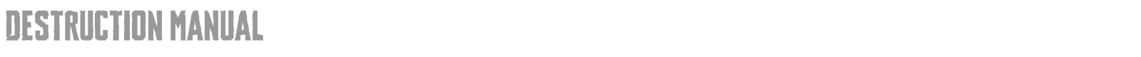Destruction Manual font preview